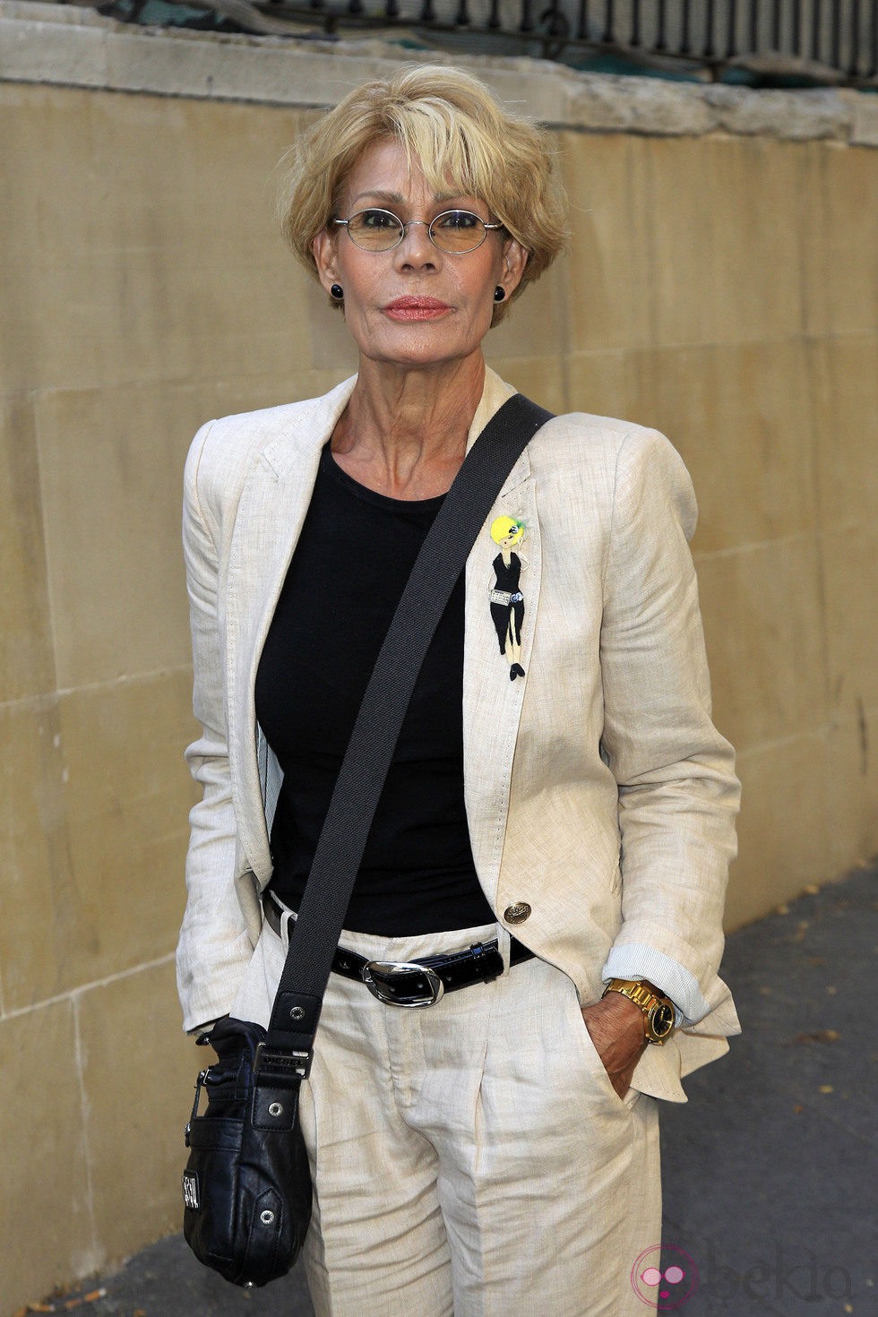 Rosa Valenty en el funeral de Carmen Hornillos