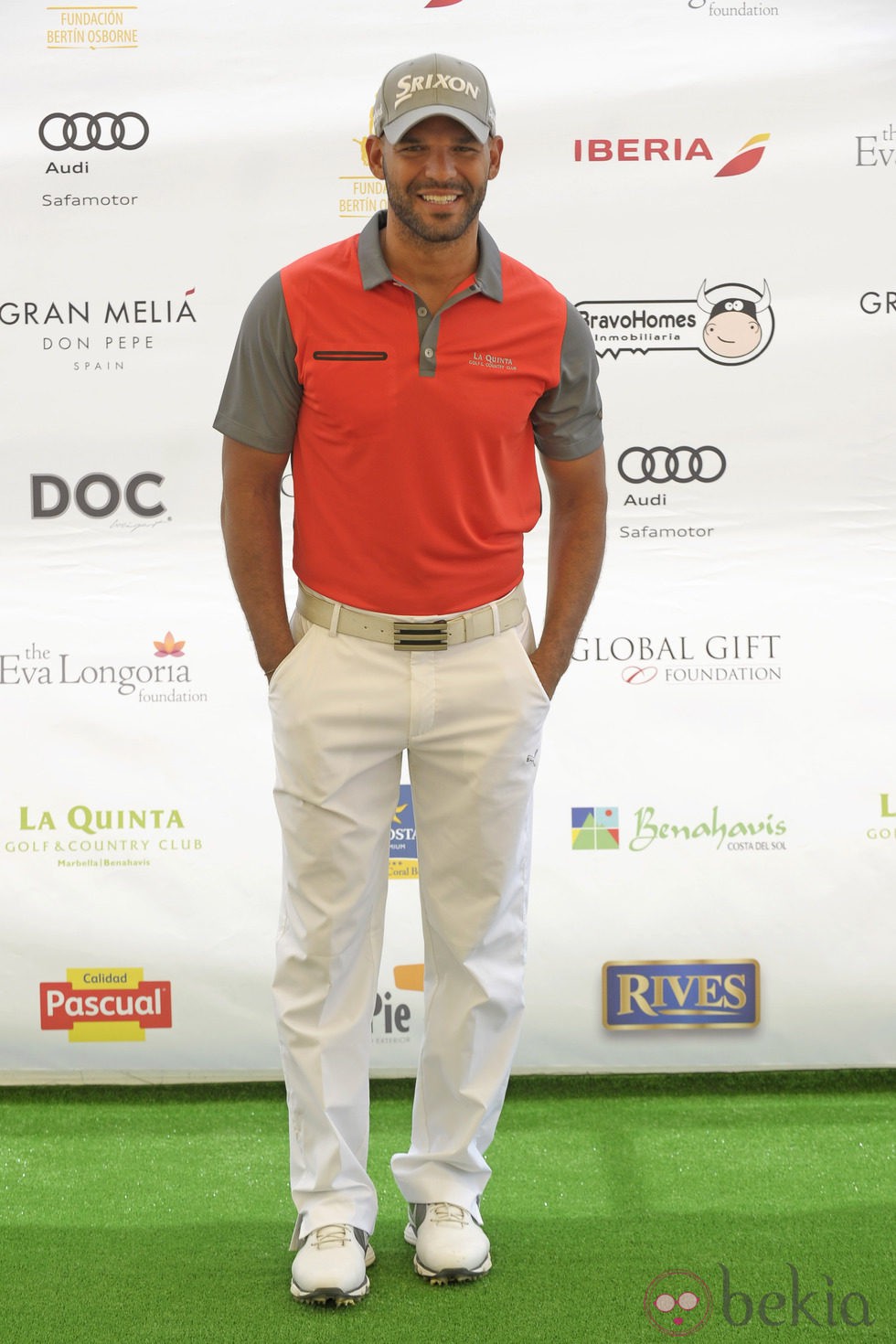 Amaury Nolasco en el torneo de golf en Marbella de la Global Gift 2014