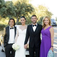 René Ramos y Vania Millán en su boda junto a Antonio Carmona y Mariola Orellana