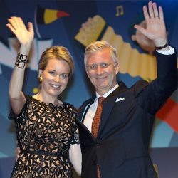 Felipe y Matilde de Bélgica en un concierto con motivo del Día Nacional de Bélgica 2014