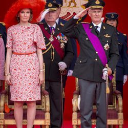 Los Reyes Felipe y Matilde de Bélgica celebran el Día Nacional de Bélgica 2014