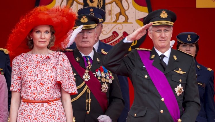 Los Reyes Felipe y Matilde de Bélgica celebran el Día Nacional de Bélgica 2014