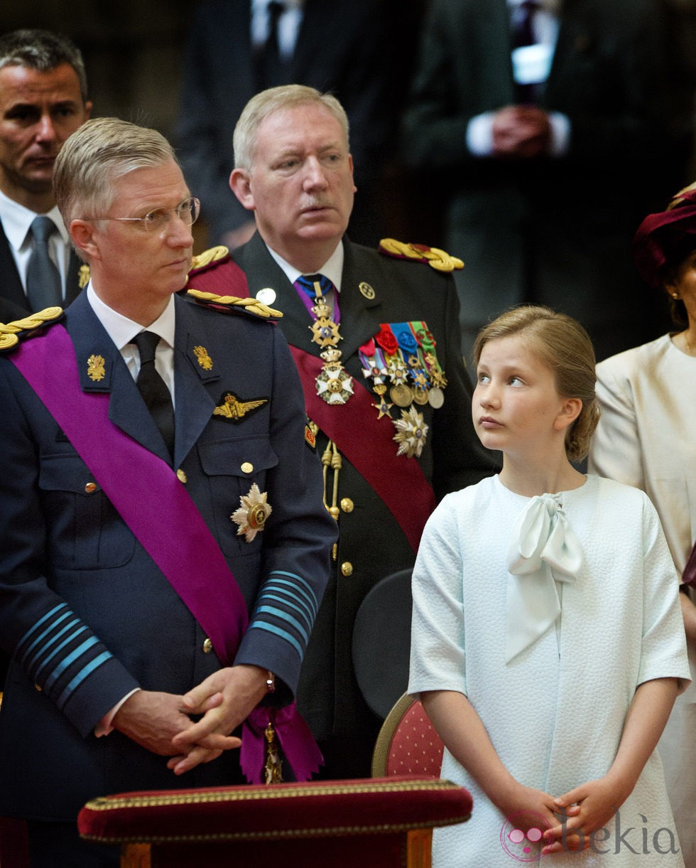 El Rey Felipe de Bélgica y la Princesa Isabel en el Día Nacional de Bélgica 2014