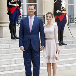 Los Reyes Felipe y Letizia en la visita de presentación a Francia