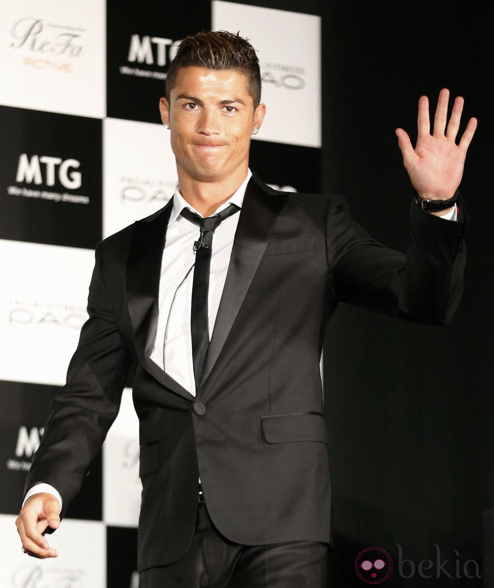 Cristiano Ronaldo en un acto promocional en Tokio