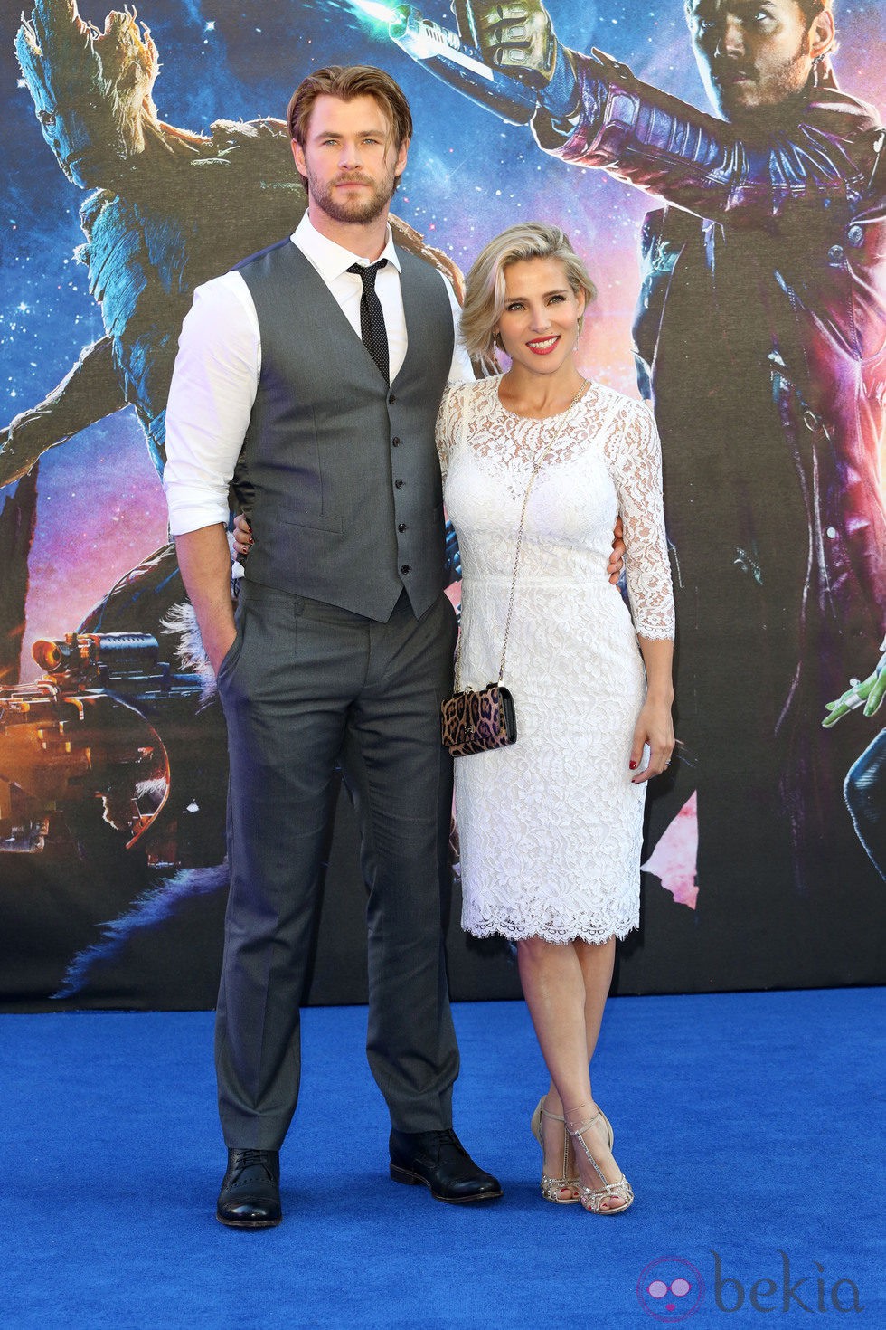 Chris Hemsworth y Elsa Pataky en el estreno de 'Guardianes de la Galaxia' en Londres