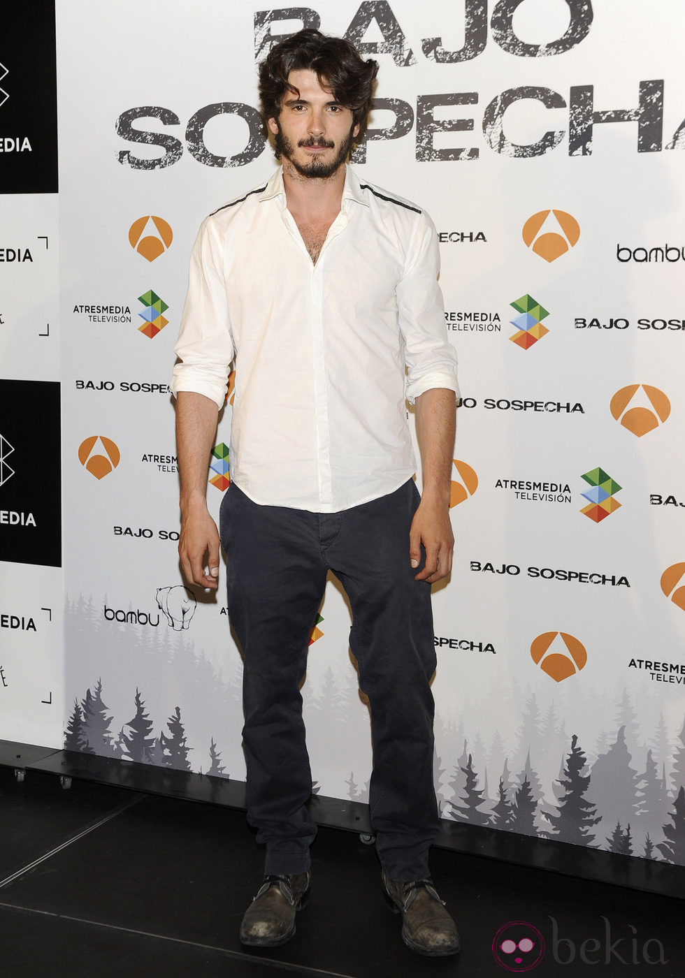 Yon González en la presentación del rodaje de 'Bajo sospecha'