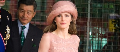 La Princesa Letizia vestida de Felipe Varela en la boda de los Duques de Cambridge