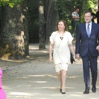 Mariano Rajoy y su mujer Elvira Fernández Balboa en la boda de Belén de Guindos y Gonzalo Diniz