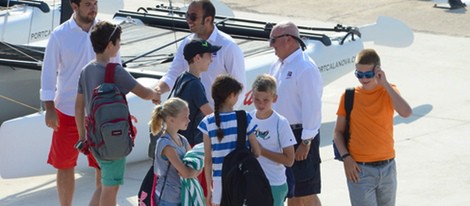 Los sobrinos del Rey Felipe VI comienzan un curso de vela en Mallorca