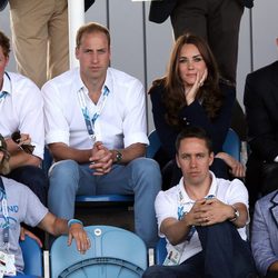 Los Duques de Cambridge, el Príncipe Harry y el Príncipe Eduardo en los Juegos de la Commonwealth 2014