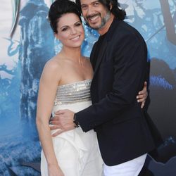 Lana Parrilla y Fred Di Blasio en el estreno de 'Maléfica'