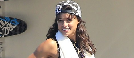 Michelle Rodriguez a bordo de un yate en Ibiza