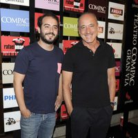 Aaron Guerrero y Roberto Álvarez en la presentación del espectáculo 'Poeta en Nueva York' en Madrid