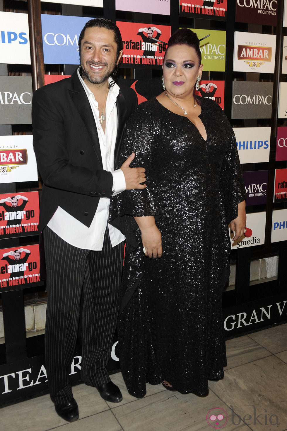 Rafael Amargo y Edith Salazar en la presentación del espectáculo 'Poeta en Nueva York' en Madrid