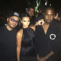 Kim Kardashian, Kanye West y Justin Bieber en la fiesta de Ricardo Tisci