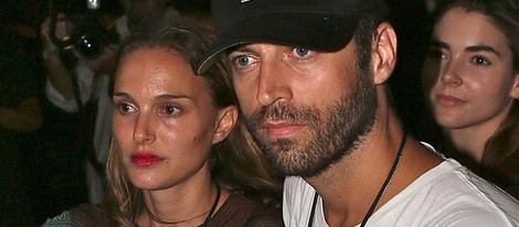 Natalie Portman y Benjamin Millepied en el concierto de Beyoncé y Jay Z en Pasadena