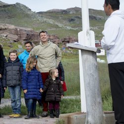 La Familia Real danesa en un acto durante su visita oficial a Groenlandia