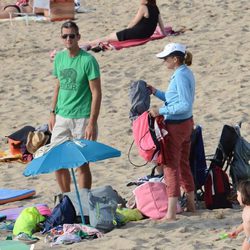 Los Duques de Palma en la playa de Bidart