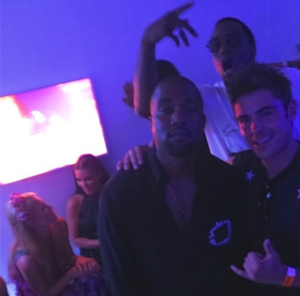 Kanye West, Zac Efron, Diddy, Paris Hilton y Kim Kardashian de fiesta en Ibiza