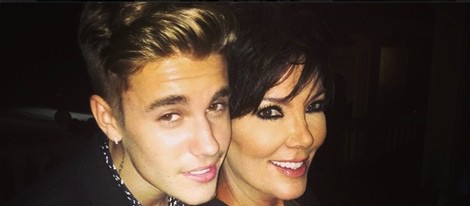 Justin Bieber y Kris Jenner en la fiesta de cumpleaños de Ricardo Tisci