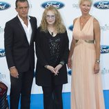 Antonio Banderas, Mia Farrow y Anne Igartiburu en la Starlite Gala 2014