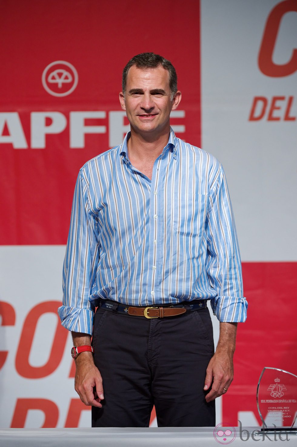 El Rey Felipe VI en la entrega de los trofeos de la 33 Copa del Rey de vela