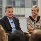 Robin Williams y Sarah Michelle Gellar en un acto promocional de 'The Crazy Ones'