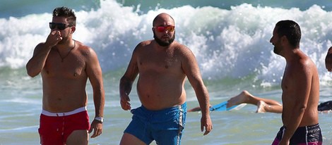 Kiko Rivera con un grupo de amigos en Cádiz