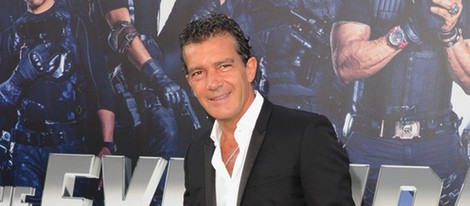 Antonio Banderas en el estreno de 'Los mercenarios 3' en Los Angeles