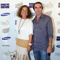 Ana Botella y José María Aznar en el concierto de Julio Iglesias en Marbella