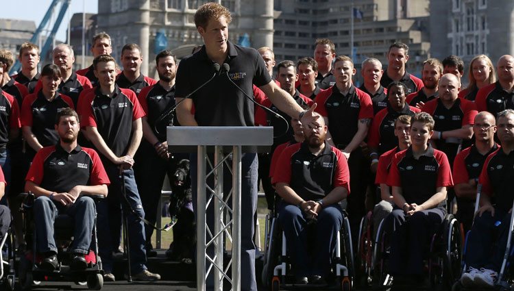 El Príncipe Harry en la presentación de los Invictus Games