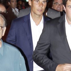 Rafa Nadal en el Santiago Bernabéu en la ida de la Supercopa de España 2014