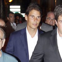 Rafa Nadal en el Santiago Bernabéu en la ida de la Supercopa de España 2014