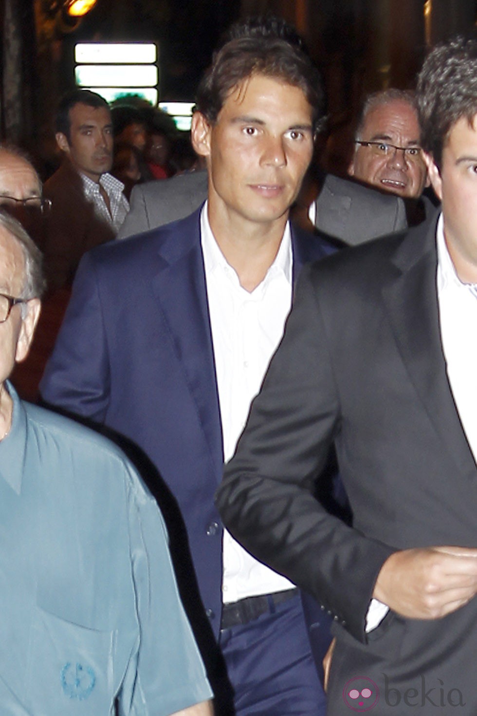 Rafa Nadal en el Santiago Bernabéu en la ida de la Supercopa de España 2014