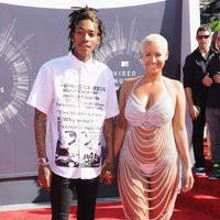 Wiz Khalifa y Amber Rose en la alfombra roja de los MTV Video Music Awards 2014