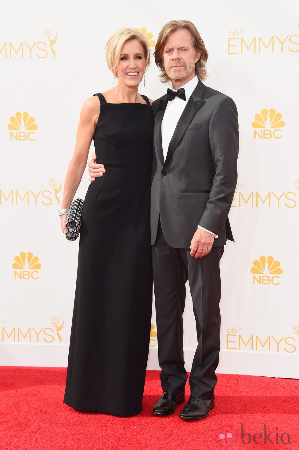 Felicity Huffman y William H. Macy en la alfombra roja de los Premios Emmy 2014