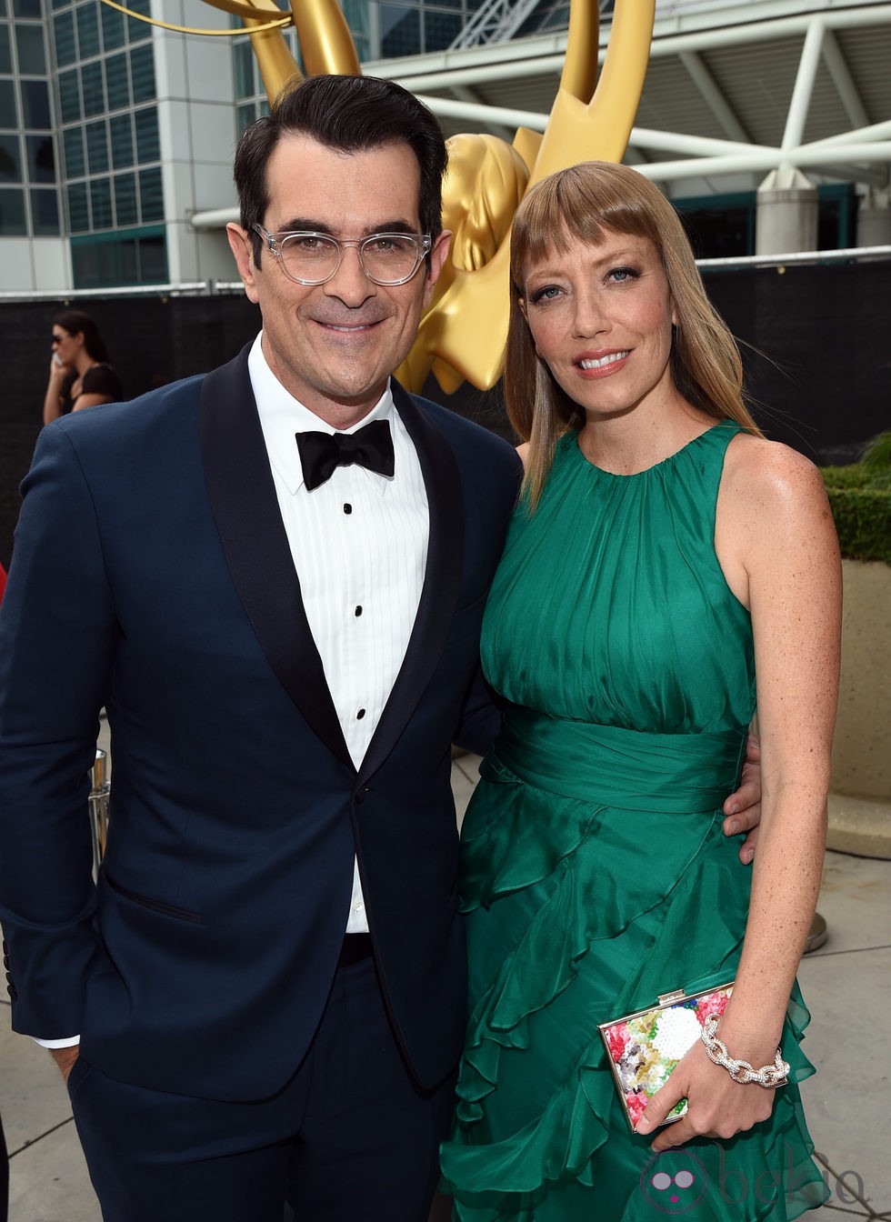 Ty Burrell y Holly Anne Brown en la alfombra roja de los Premios Emmy 2014