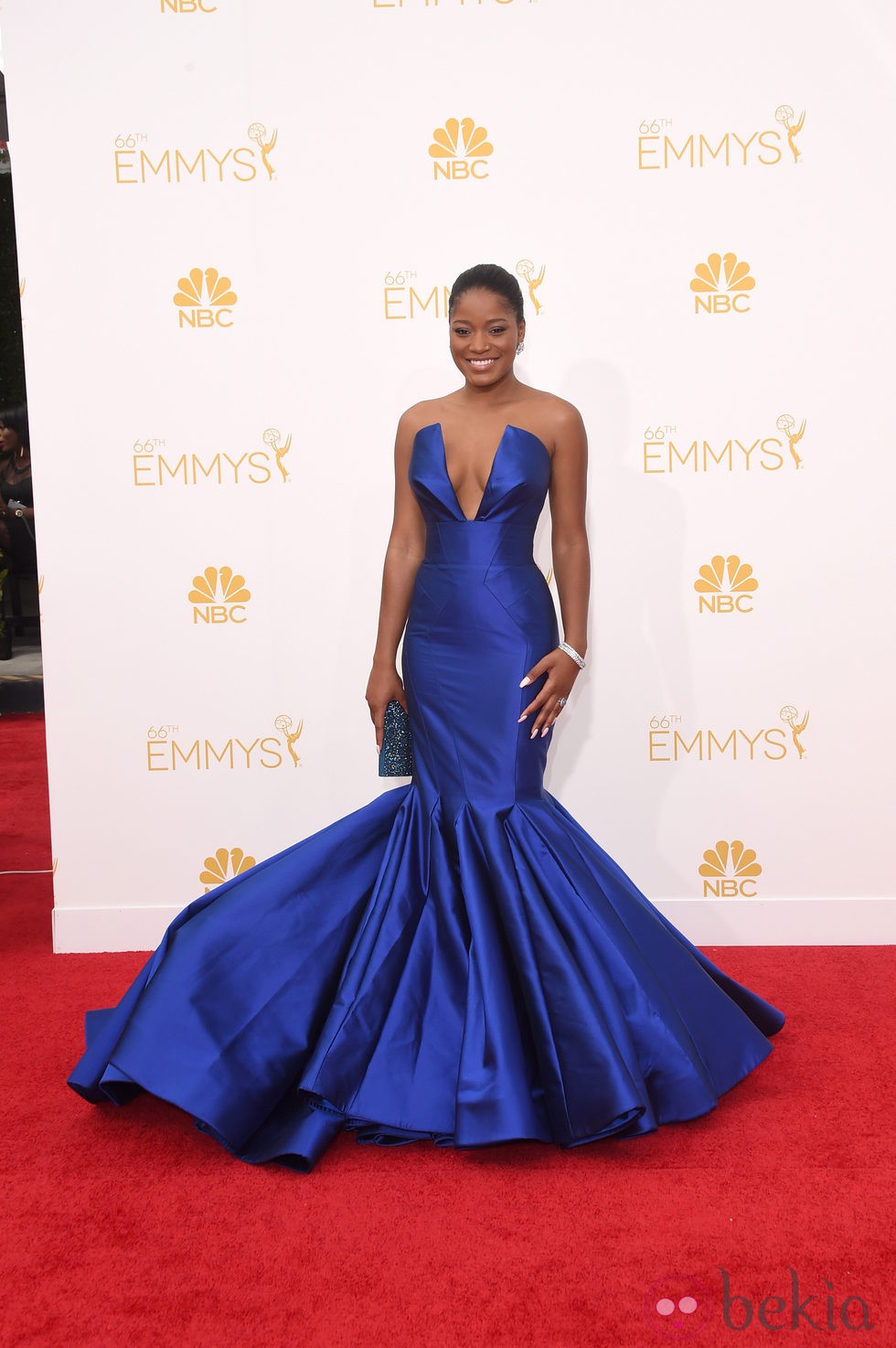 Keke Palmer en la alfombra roja de la alfombra roja de la gala de los Premios Emmy 2014