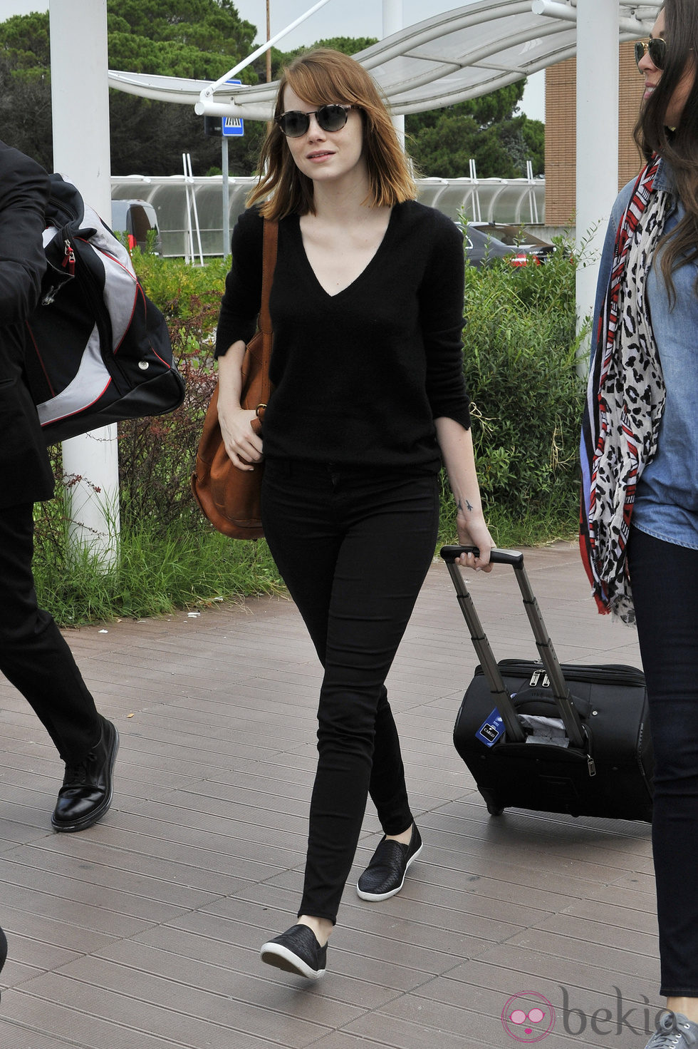 Emma Stone a su llegada al Festival de Venecia 2014