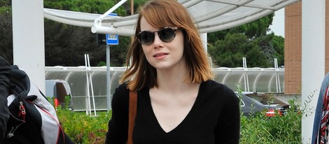 Emma Stone a su llegada al Festival de Venecia 2014