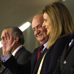 El Rey Juan Carlos en el primer partido de la Selección Española en el Mundial de Baloncesto 2014