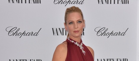 Uma Thurman en la fiesta organizada por Vanity Fair y Chopard en el Festival de Venecia 2014