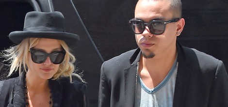 Ashlee Simpson y Evan Ross en Nueva York