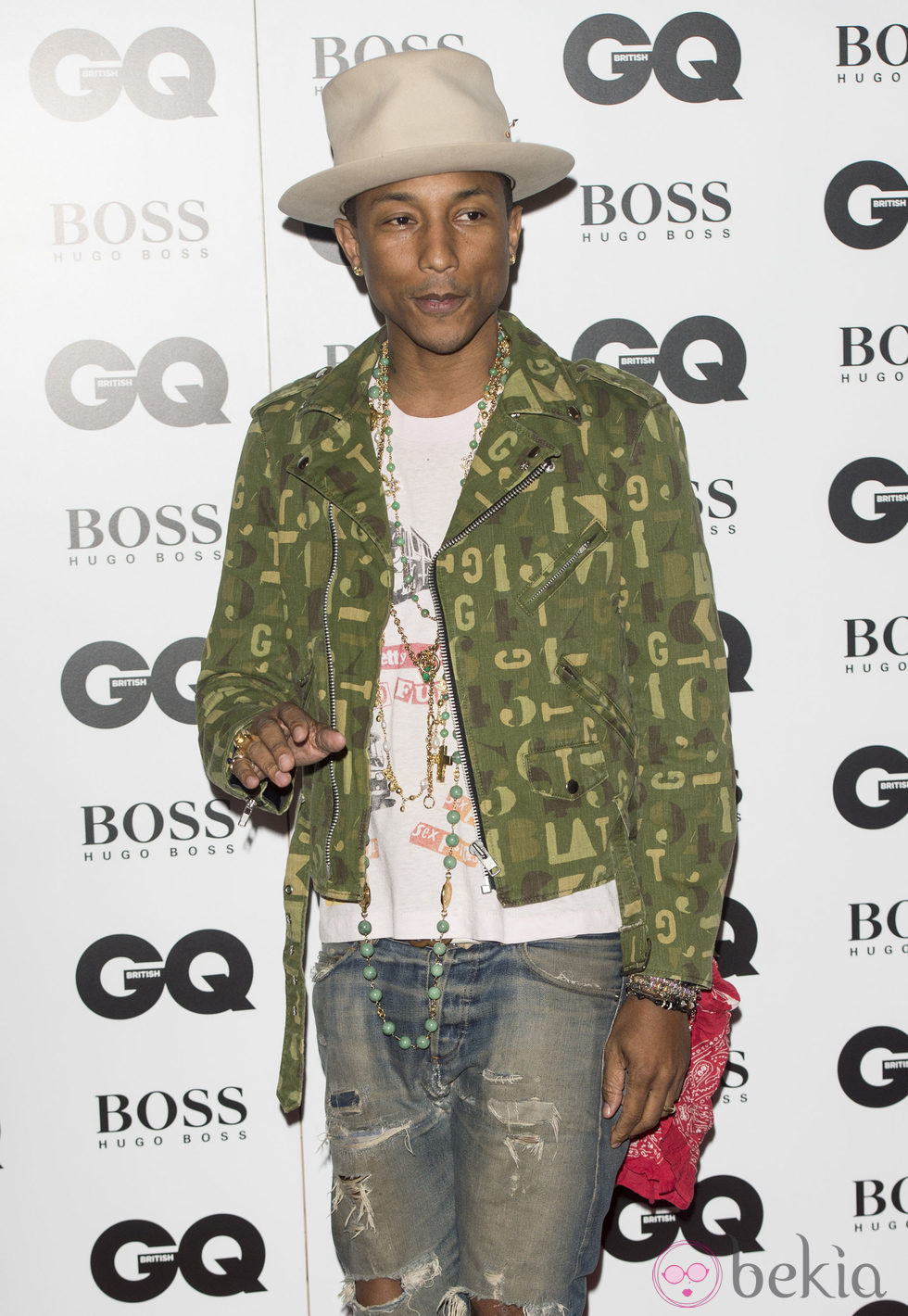 Pharell Williams en los Premios GQ Hombres del Año 2014