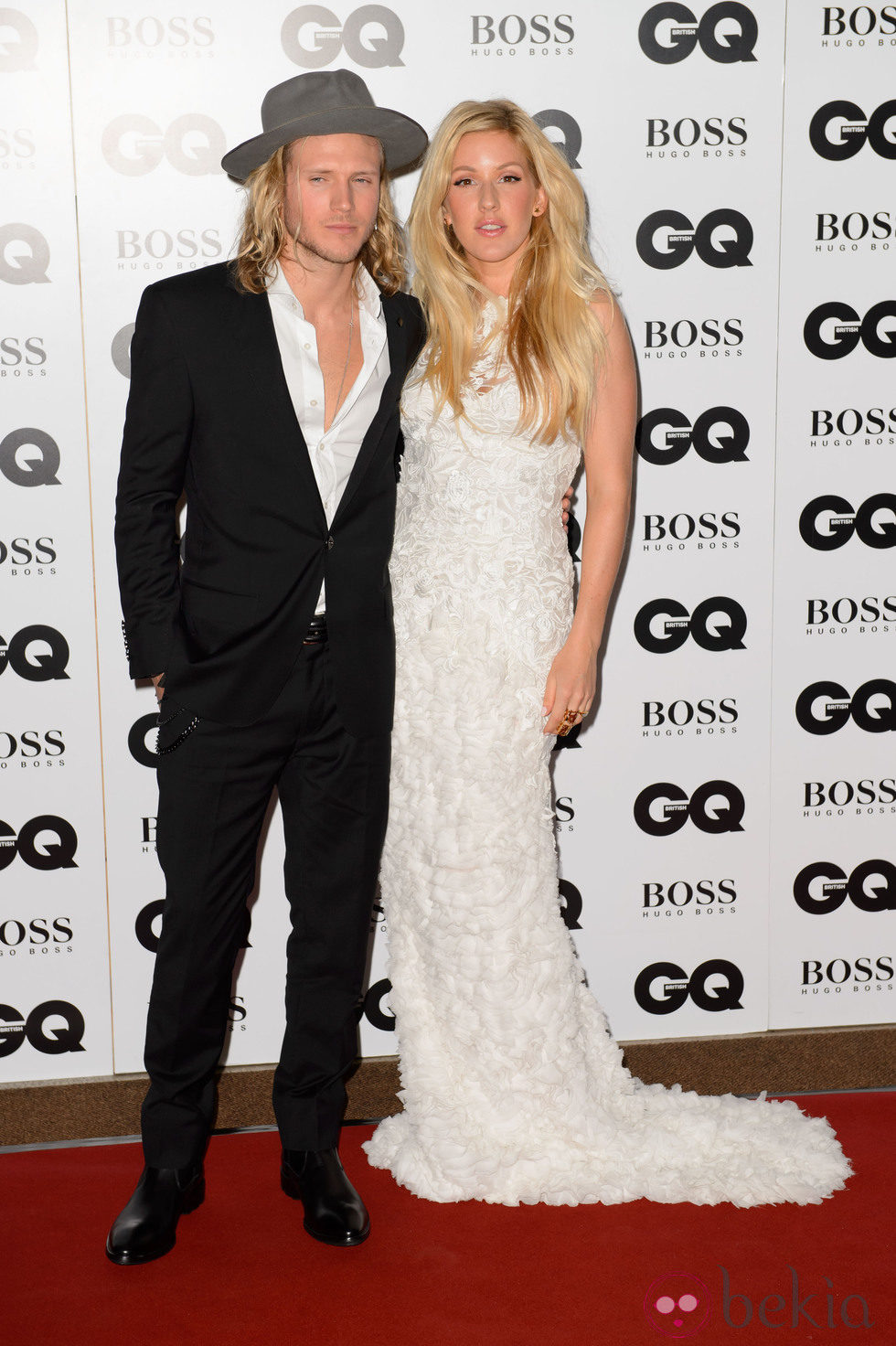 Dougie Poynter y Ellie Goulding en los Premios GQ Hombres del Año 2014