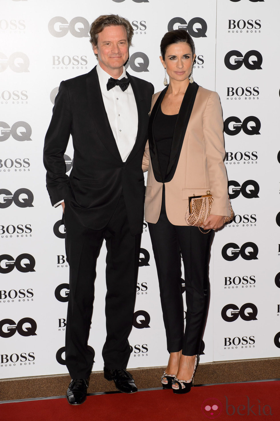 Colin Firth y Livia Giuggioli en los Premios GQ Hombres del Año 2014