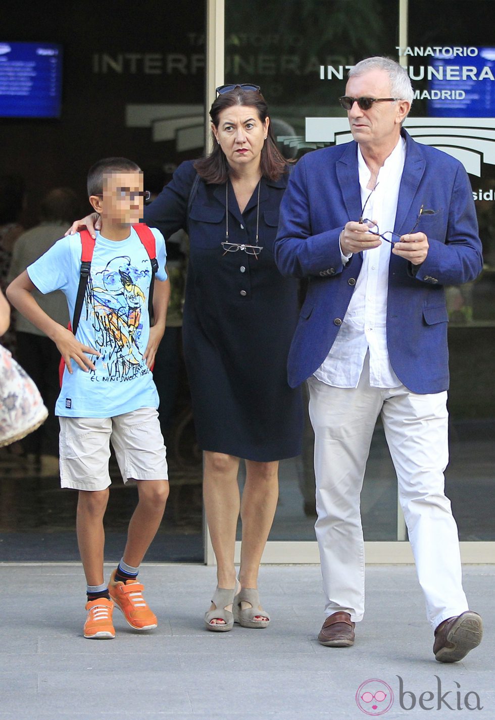 Luisa Martín y Antonio Valero en el funeral de Daniel Dicenta