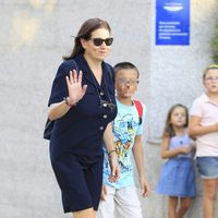 Luisa Martín en el funeral de Daniel Dicenta