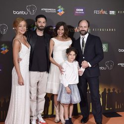 Charlotte Vega, David Leon, Natalia Tena y Will Keen en el estreno de 'Refugiados' en el FesTVal 2014